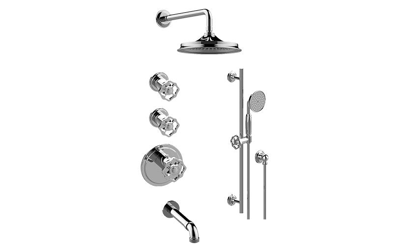 Graff GT3.N42ST-C18E0 M-Series Thermostatic Shower System - Tub and Shower with Handshower - Rough and Trim