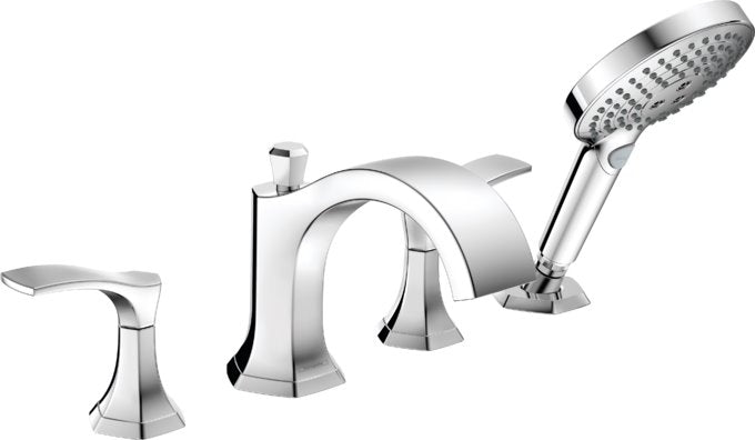 HANSGROHE LOCARNO 4-HOLE ROMAN TUB SET TRIM WITH 1.75 GPM HANDSHOWER