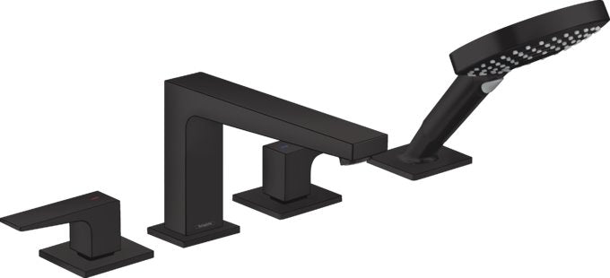 HANSGROHE METROPOL 4-HOLE ROMAN TUB SET TRIM WITH LEVER HANDLES