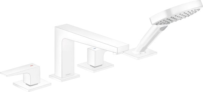 HANSGROHE METROPOL 4-HOLE ROMAN TUB SET TRIM WITH LEVER HANDLES