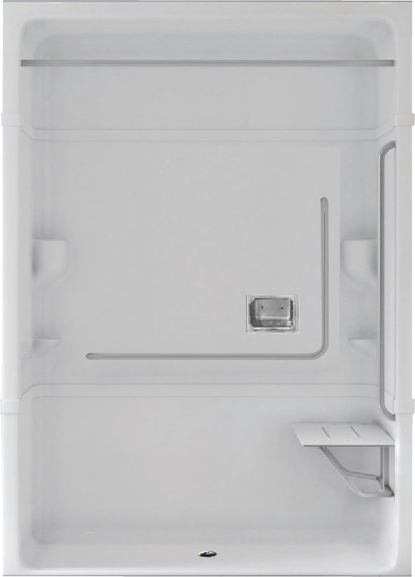 MIROLIN AROS66R1S WHITE ACCESS 66 W/SEAT SS GRAB BARS OBC