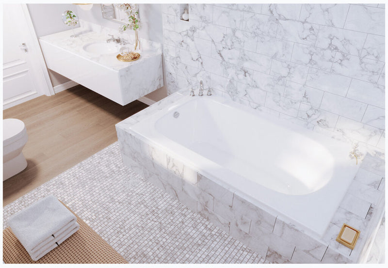 MIROLIN BO6128001 WHITE MARLOWE 2" DROP IN BATH8-PACK