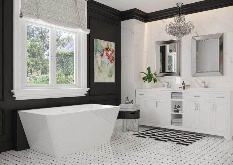 MIROLIN CF1027 WHITE HESSA BATH 66"