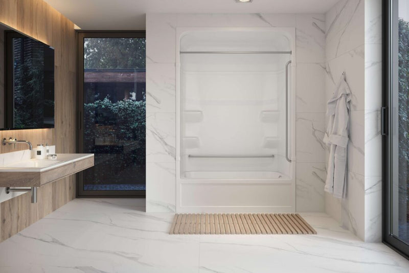 MIROLIN RBF516L1 WHITE RIVERDALE BARRIER FREE TUB SHOWER