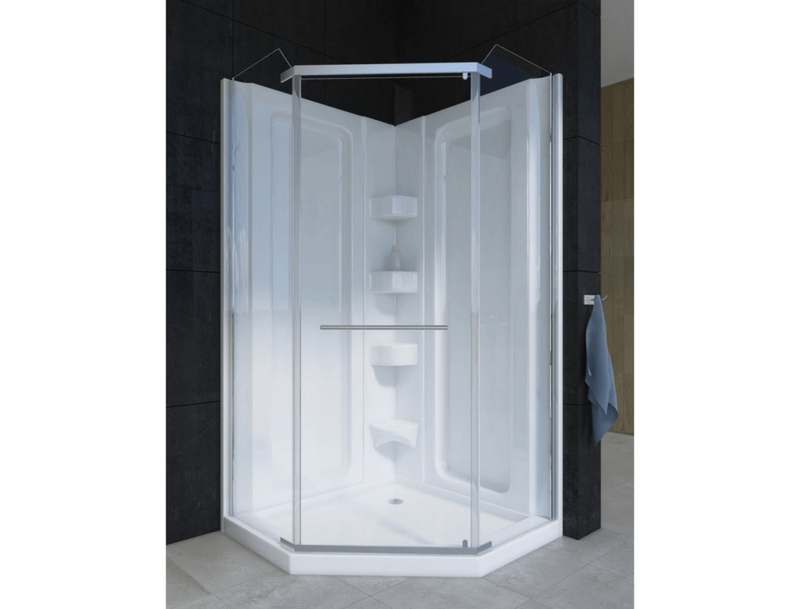 MIROLIN SC38NA1 WHITE SORRENTO 38" NEO ANGLE CORNER SHOWER