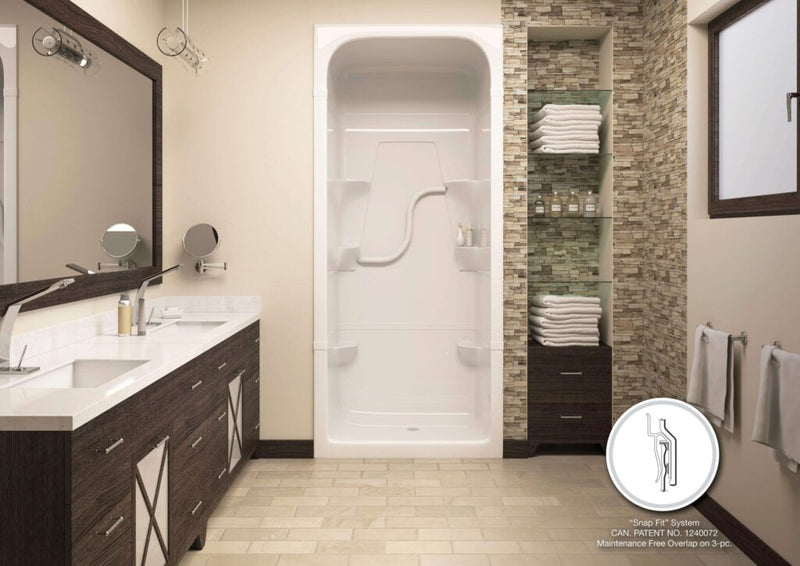 MIROLIN SH33R1 WHITE MADISON 3 MULTI SHOWER STALL