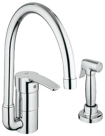 GROHE 33980 Eurostyle Kitchen Faucet w Metal Side Spray