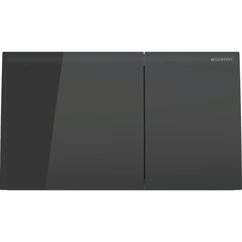 GEBERIT 115.622.SJ.1 SIGMA70 ACTUATOR PLATE FOR DUAL FLUSH BLACK GLASS