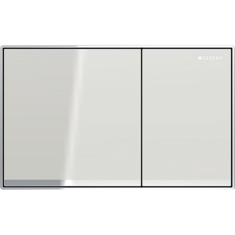 GEBERIT 115.640.JL.1 ACTUATOR PLATE SIGMA60 FOR DUAL FLUSH SURFACE-EVEN SAND GREY MIRRORED BRIGHT CHROME-PLATED