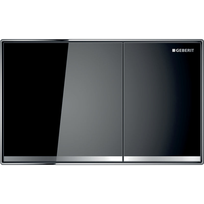 GEBERIT 115.640.SJ.1 ACTUATOR PLATE SIGMA60 FOR DUAL FLUSH SURFACE-EVEN BLACK GLASS
