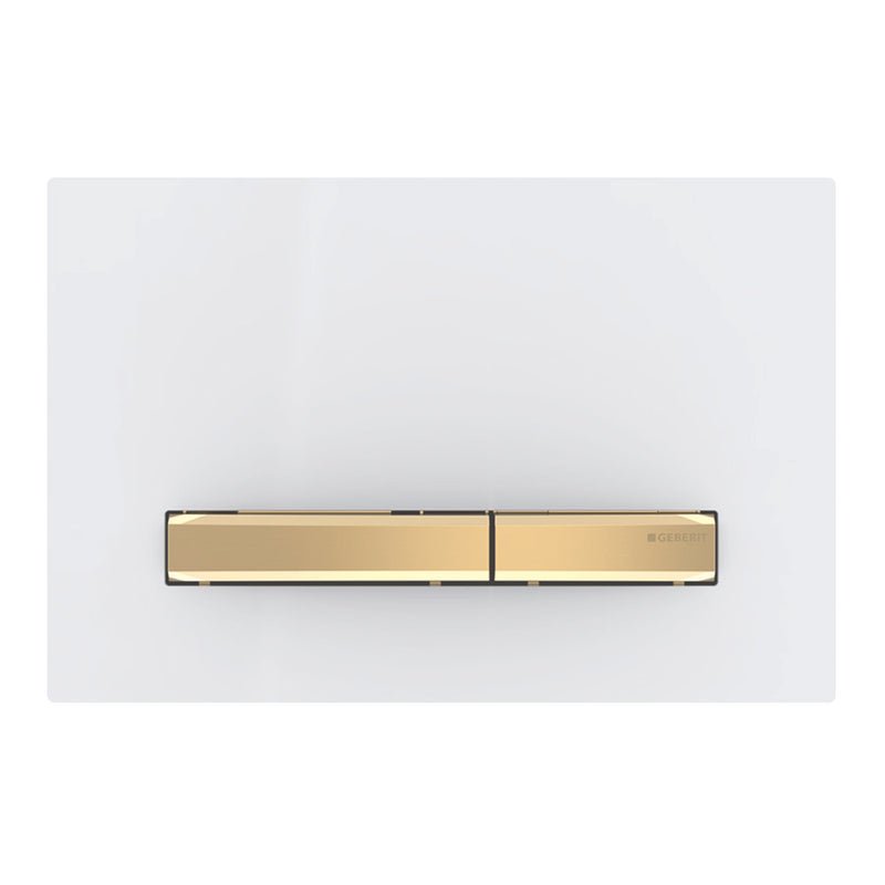 GEBERIT 115.672.11.2 ACTUATOR PLATE SIGMA50 FOR DUAL FLUSH METAL COLOUR BRASS BRASS WHITE