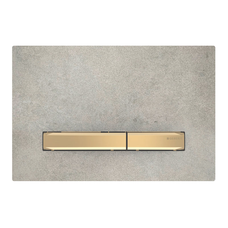 GEBERIT 115.672.JV.2 ACTUATOR PLATE SIGMA50 FOR DUAL FLUSH METAL COLOUR BRASS BRASS CONCRETE LOOK