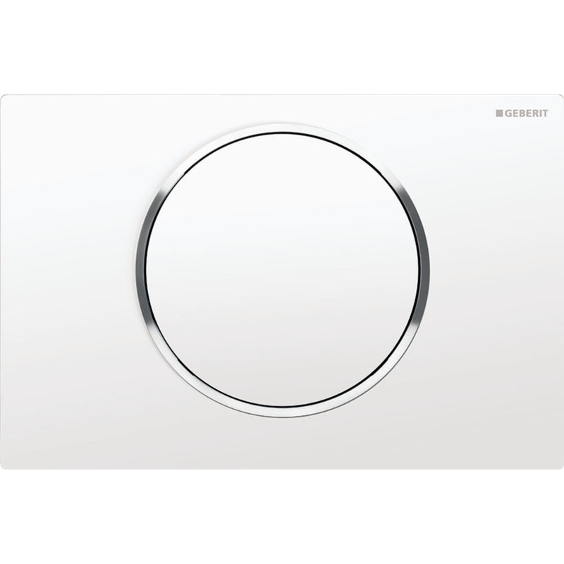 GEBERIT 115.758.KJ.5 ACTUATOR PLATE SIGMA10 FOR STOP-AND-GO FLUSH WHITE / BRIGHT CHROME / WHITE