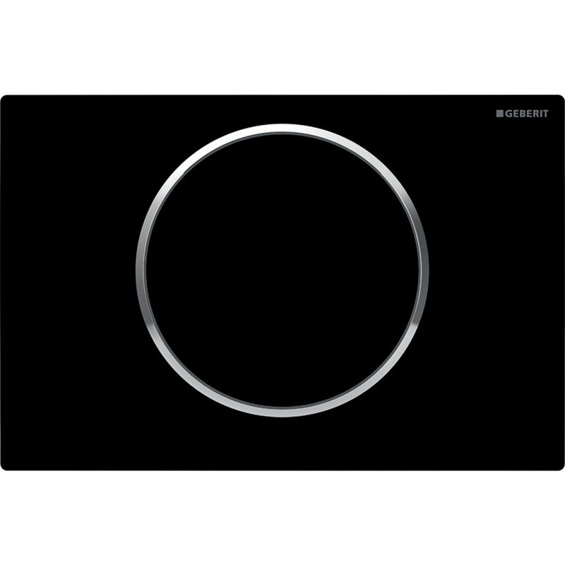 GEBERIT 115.758.KM.5 ACTUATOR PLATE SIGMA10 FOR STOP-AND-GO FLUSH BLACK / BRIGHT CHROME / BLACK