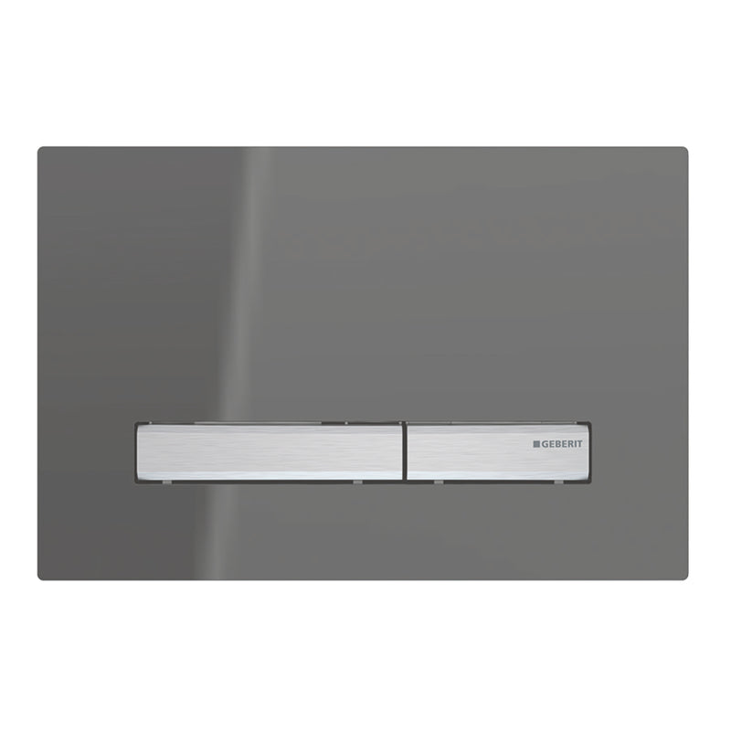 GEBERIT 115.788.SD.2 ACTUATOR PLATE SIGMA50 FOR DUAL FLUSH SMOKED GLASS REFLECTIVE