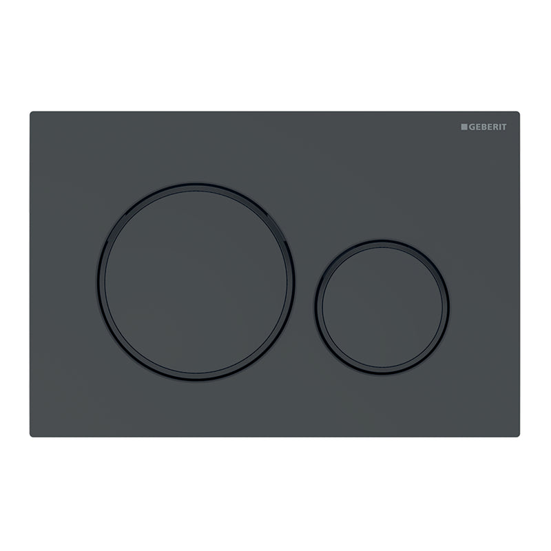 GEBERIT 115.882.DW.1 ACTUATOR PLATE SIGMA20 FOR DUAL FLUSH BLACK MATT BLACK