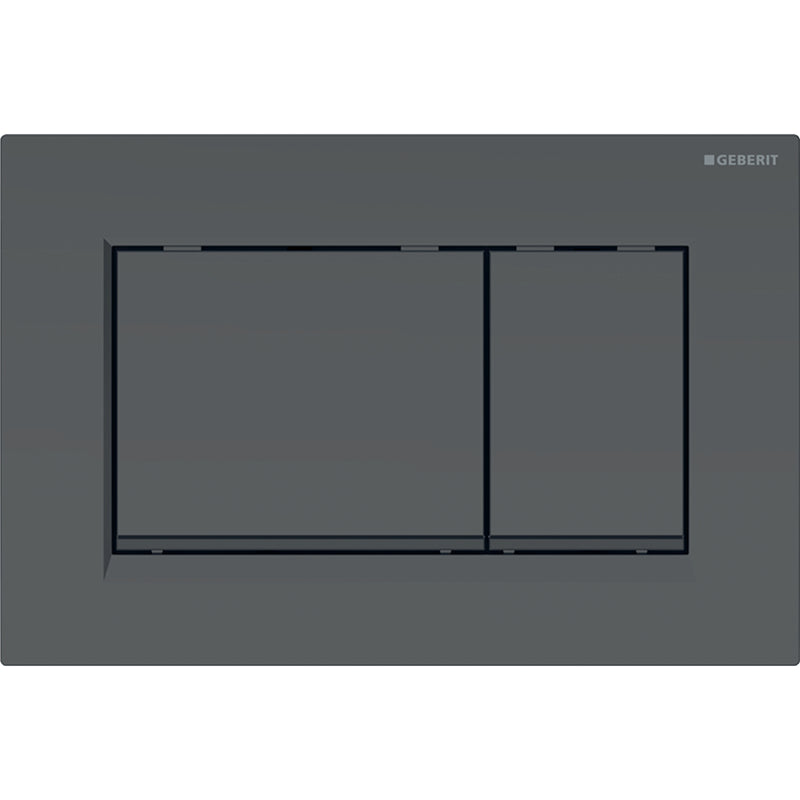 GEBERIT 115.883.16.1 ACTUATOR PLATE SIGMA30 FOR DUAL FLUSH BLACK MATT COATED EASY-TO-CLEAN COATED BLACK