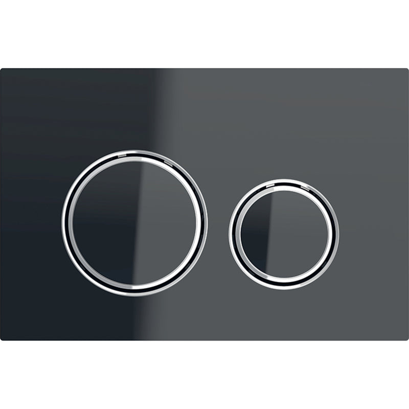 GEBERIT 115.884.SJ.1 ACTUATOR PLATE SIGMA21 FOR DUAL FLUSH BLACK BRIGHT CHROME-PLATED