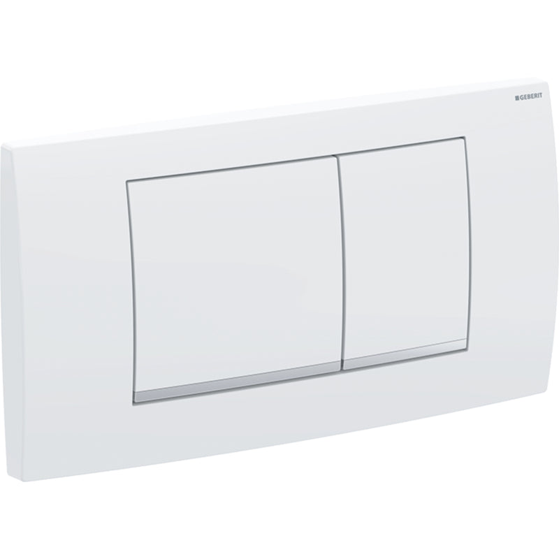 GEBERIT 115.899.JQ.1 ACTUATOR PLATE TWINLINE30 FOR DUAL FLUSH MATT CHROME-COATED EASY-TO-CLEAN COATED