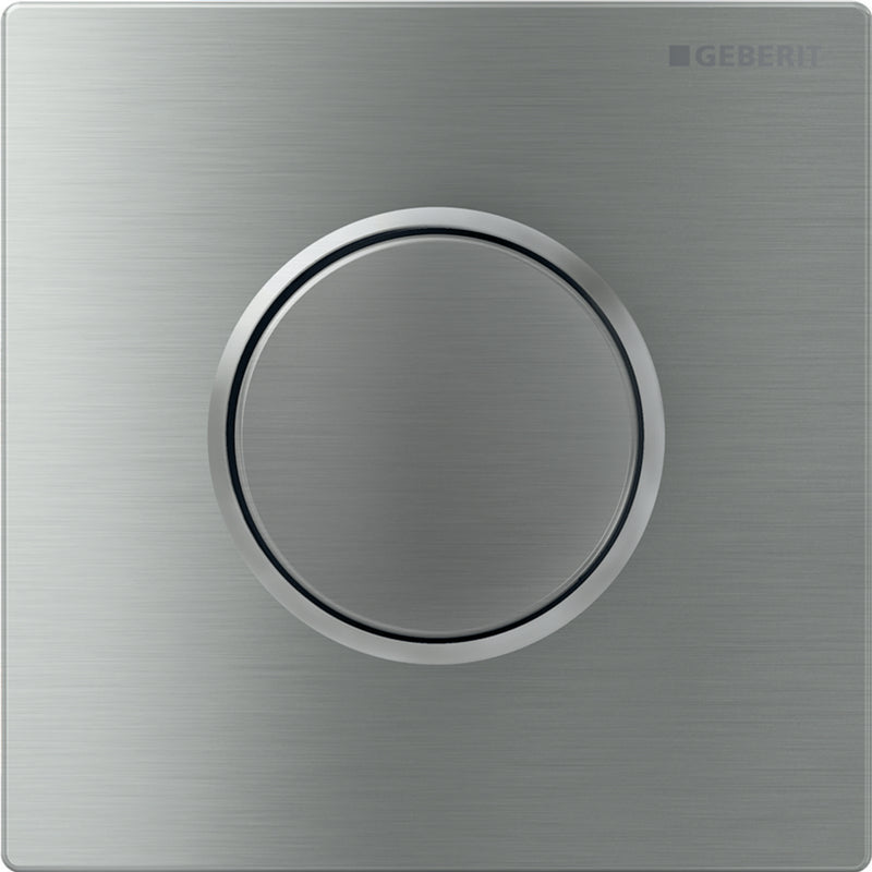 GEBERIT 116.015.SN.1 URINAL FLUSH CONTROL WITH PNEUMATIC FLUSH ACTUATION ACTUATOR PLATE TYPE 10 STAINLESS STEEL