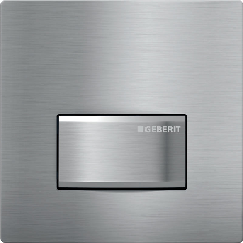 GEBERIT 116.016.GH.5 URINAL FLUSH CONTROL WITH PNEUMATIC FLUSH ACTUATION ACTUATOR PLATE TYPE 50 BRUSHED CHROME