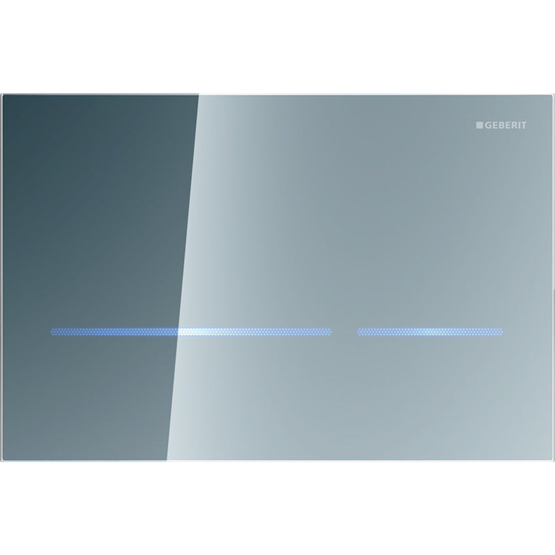 GEBERIT 116.092.SM.1 WC FLUSH CONTROL WITH DUAL FLUSH ACTUATOR PLATE SIGMA80 TOUCHLESS GLASS