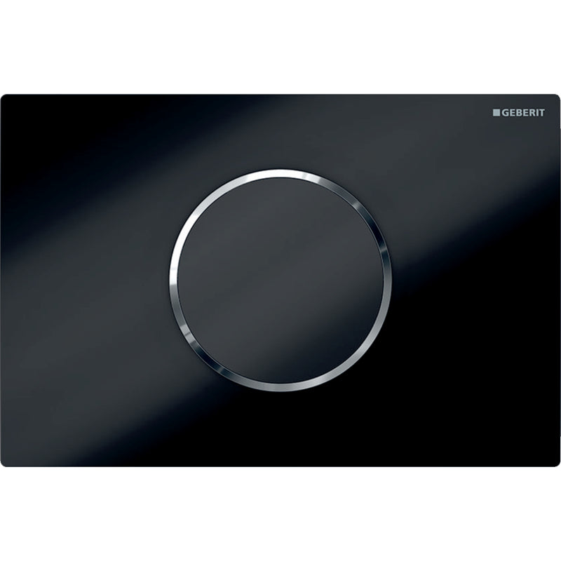 GEBERIT CR115-8KM1 WC FLUSH CONTROL WITH DUAL FLUSH ACTUATOR PLATE SIGMA10 BLACK