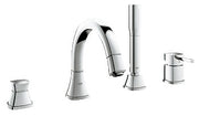 Grohe 19936 Grandera 4-Hole Single-Handle Deck Mount Roman Tub Faucet with 7.6 L/min - 2.0 GPM Hand Shower