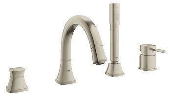 Grohe 19936 Grandera 4-Hole Single-Handle Deck Mount Roman Tub Faucet with 7.6 L/min - 2.0 GPM Hand Shower