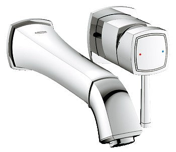 GROHE 19931 Grandera 2-Hole Wall Mount Vessel Trim 9 14 Spout Reach Chrome