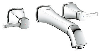GROHE 20416 Grandera 3-Hole Wall Mount Vessel Trim 9 14 Spout Reach Chrome