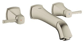 GROHE 20416 Grandera 3-Hole Wall Mount Vessel Trim 9 14 Spout Reach Chrome
