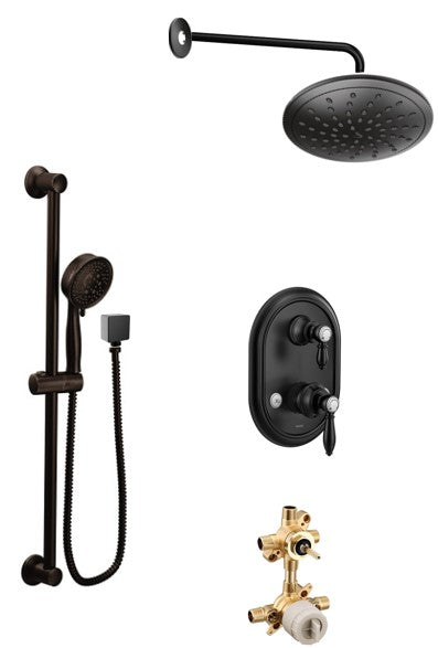 Moen Weymouth KIT423WE 2-way M-Core3 Shower Kit with built-in Diverter - non Sharing