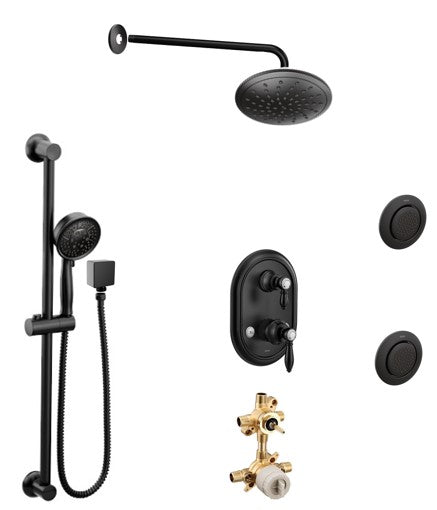 Moen Weymouth KIT535WE 3-way M-Core3 shower kit with built-in diverter - Sharing
