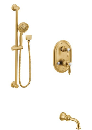 Moen Weymouth KIT424WE 2-way M-Core3 shower kit with built-in diverter - non Sharing