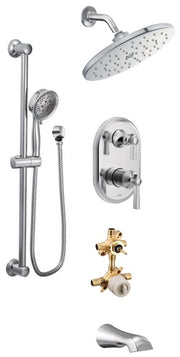 Moen Flara KIT534FL 3-way M-Core3 shower kit with built-in diverter - Sharing