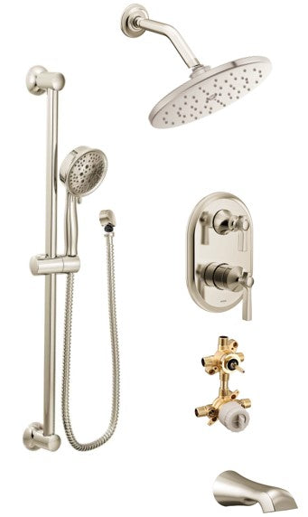 Moen Flara KIT534FL 3-way M-Core3 shower kit with built-in diverter - Sharing