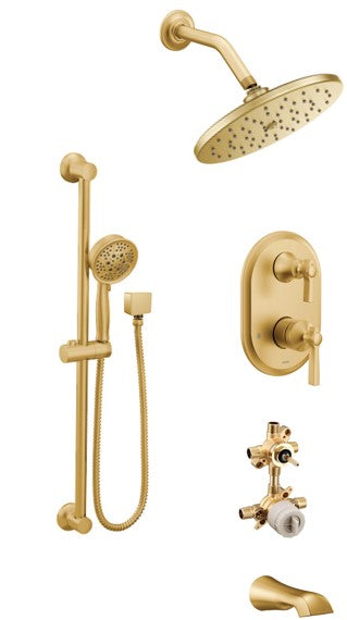 Moen Flara KIT534FL 3-way M-Core3 shower kit with built-in diverter - Sharing