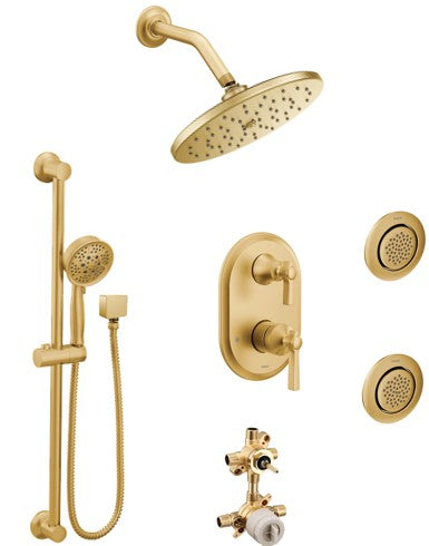 Moen Flara KIT535FL 3-way M-Core3 shower kit with built-in diverter - Sharing