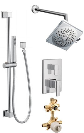Moen 90 KIT423SQ 2-way M-Core3 shower kit with built-in diverter - non Sharing