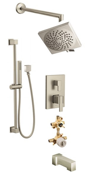 Moen 90 KIT534SQ 3-way M-Core3 shower kit with built-in diverter - Sharing