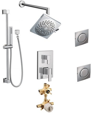 Moen 90 KIT535SQ 3-way M-Core3 shower kit with built-in diverter - Sharing
