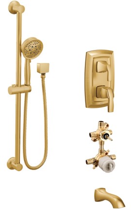 Moen Voss KIT424VS 2-way M-Core3 shower kit with built-in diverter - non Sharing