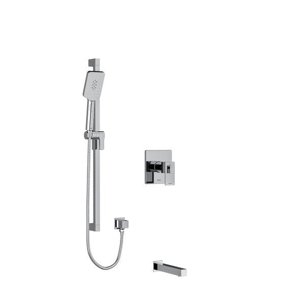 Riobel Kubik 2-Way Shower System Trim with Spout and Hand Shower Rail  TKIT1294US