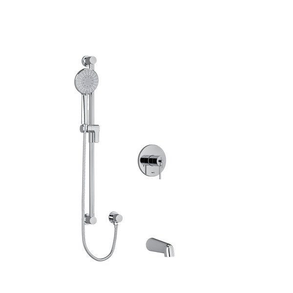 Riobel Kubik 2-Way Shower System Trim with Spout and Hand Shower Rail  TKIT1294GS