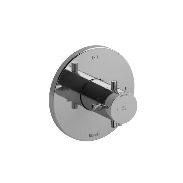 Riobel RIU Knurled TRUTM23+KN 2-way Type T/P coaxial valve trim (Without Rough-in)