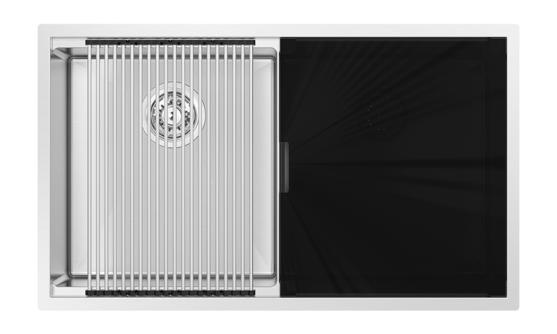 Zomodo Integrato 30" 50/50 Double with glaStainless Steel cover - s and roll-out drying mat