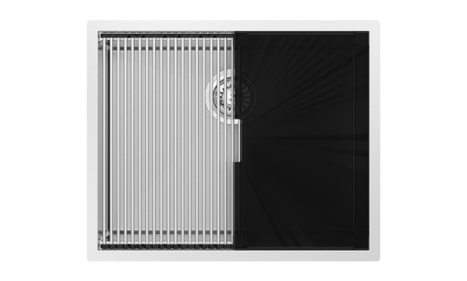 Zomodo Integrato 22" Single with glaStainless Steel cover - s and roll-out drying mat