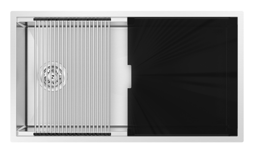 Zomodo Integrato 32" Super Single with glaStainless Steel cover - s and roll-out drying mat