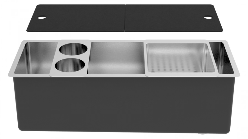Zomodo Panama 26" Party Bar Station and Trough Sink with Accessories